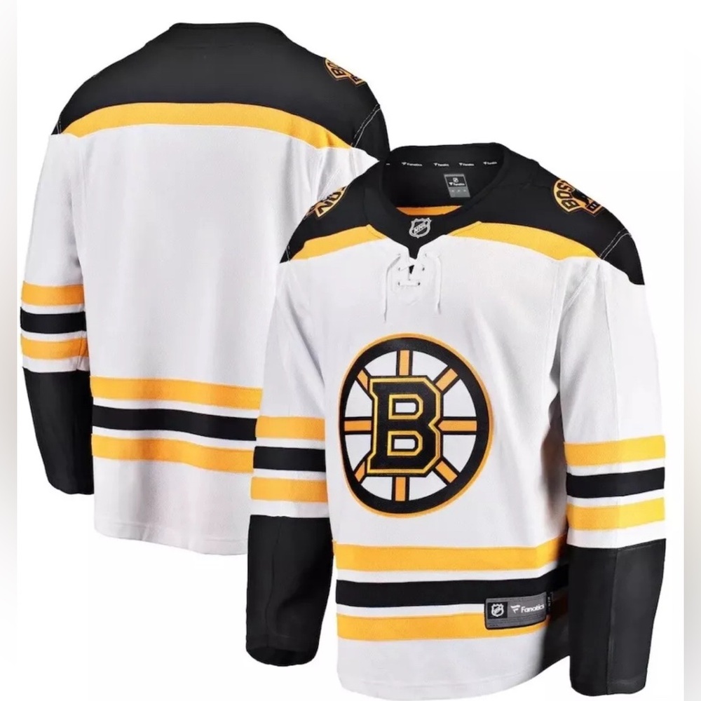 Fanatics Authentic Boston Bruins Breakaway NHL Hockey White Jersey Men’s Sz: L - Picture 2 of 6